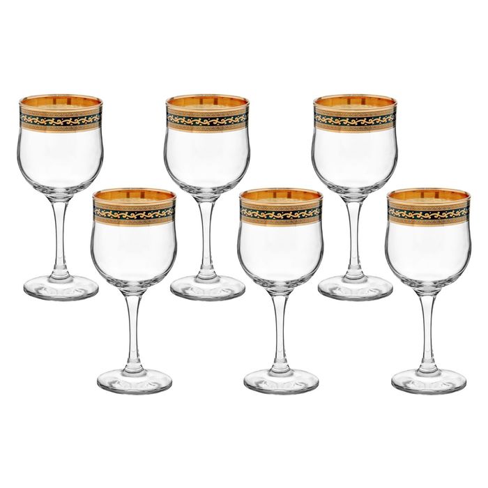 Набор фужеров для вина 240 мл Black&amp;Gold, 6 шт