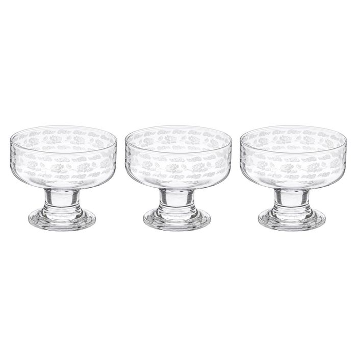 Набор креманок 220 мл "Ice Ville. Белый Букет Роз", 3 шт