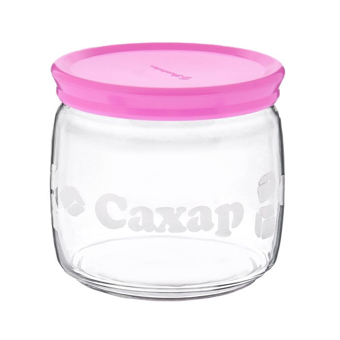 Банка с крышкой Cesni 650 мл "Белый Сахар"