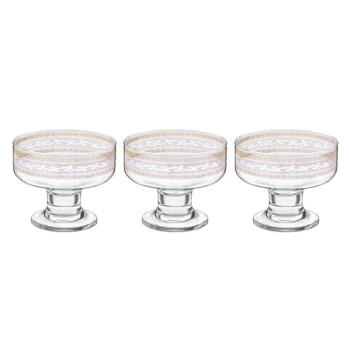 Набор креманок 220 мл "Ice Ville. Белый Узор", 3 шт