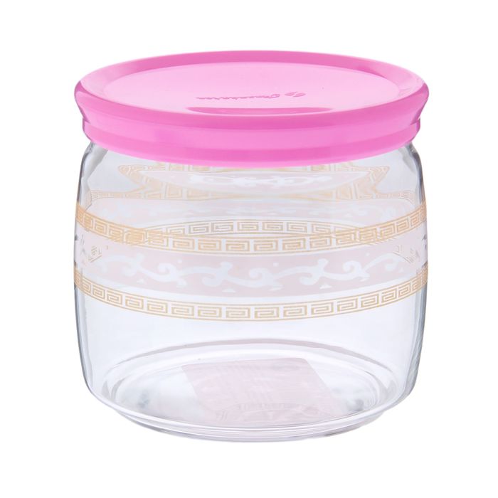 Банка с крышкой Cesni 650 мл "Белый Узор"