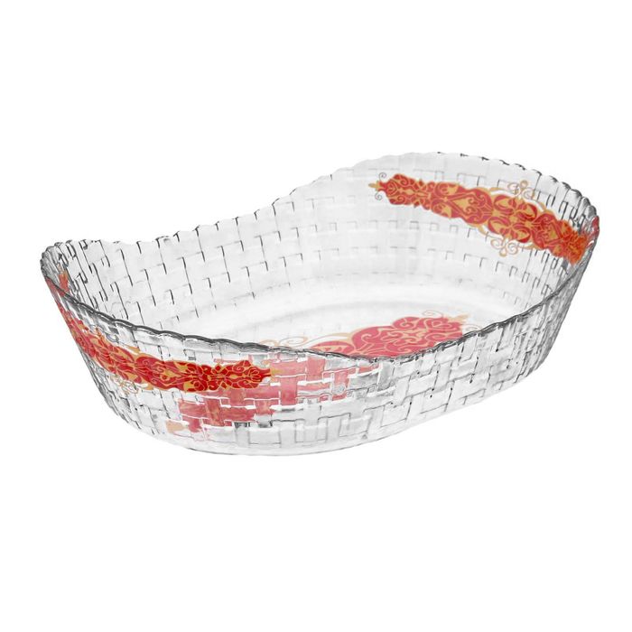 Сухарница овальная 26х18 см "Бордо с бронзой"