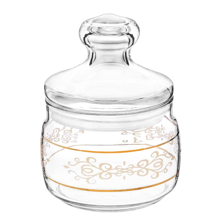 Банка с крышкой Cesni 500 мл "Кружева бронза"