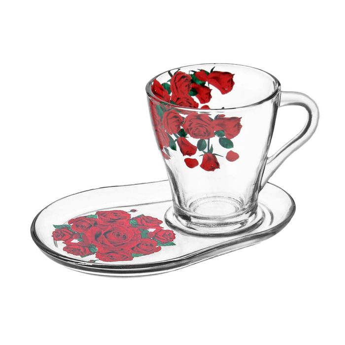 Чайная пара 200 мл "Розарий"