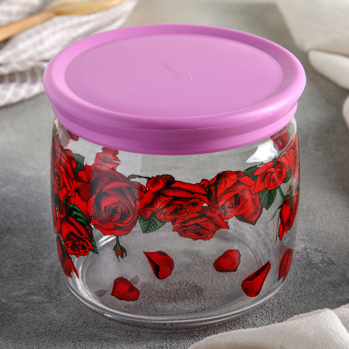 Банка с крышкой Cesni 650 мл "Розарий"