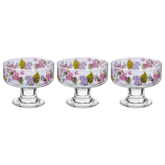 Набор креманок 220 мл "Ice Ville. Цветы Сирень", 3 шт