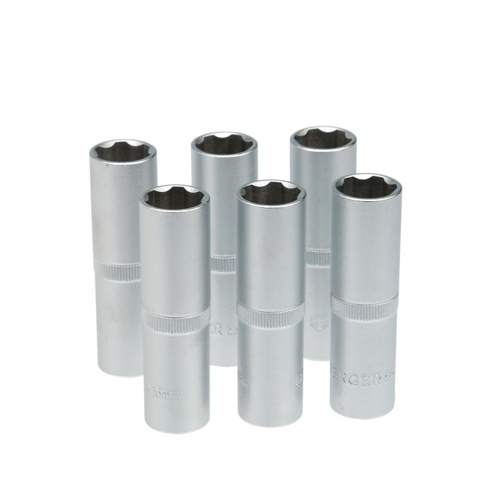 Головка торцевая BERGER, удлинённая ,1/2”, 6-гранная SuperLock, 16 мм