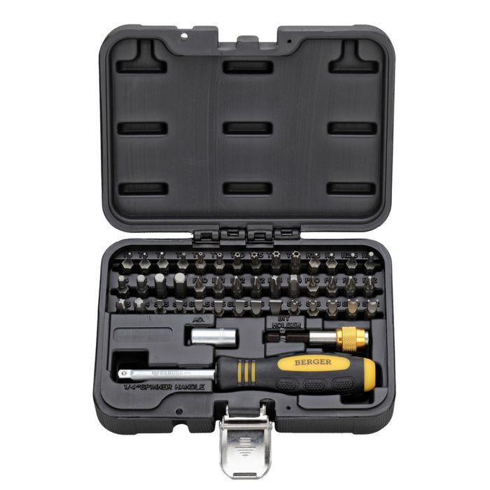 Набор бит BERGER, 45 предметов 1/4"