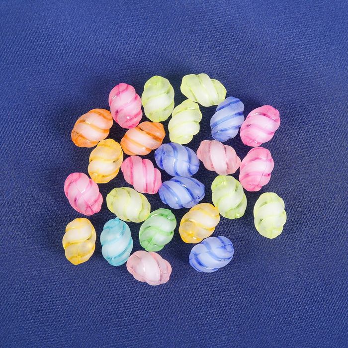 Набор бусин для творчества пластик "Ракушки" матовые набор 25 шт 1х1,4 см