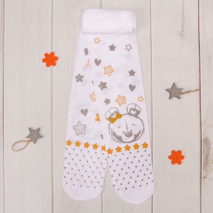 Детск. капрон. колготки "Обаятельный мишка" 4-6 л. 104 -122 см, 88% ПА, 12% эластан