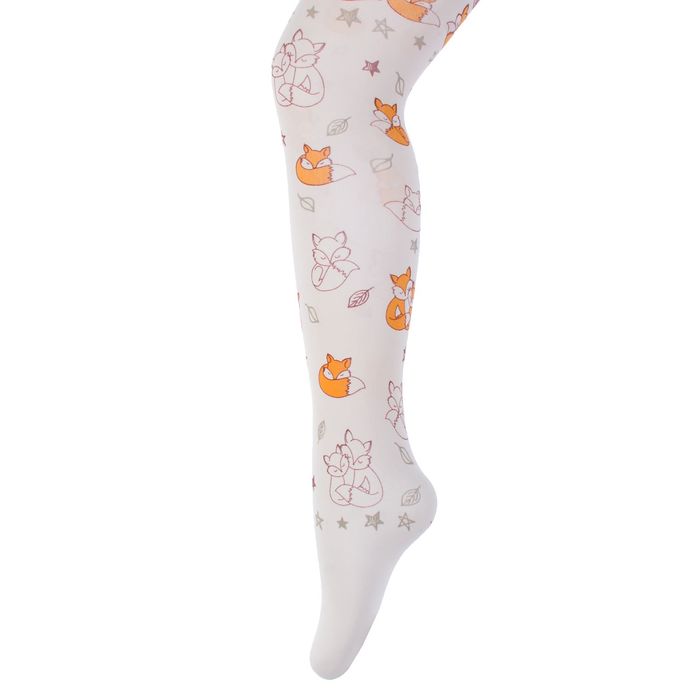 Детск. капрон. колготки "Лисички" 4-6 л. 104 -122 см, 88% ПА, 12% эластан