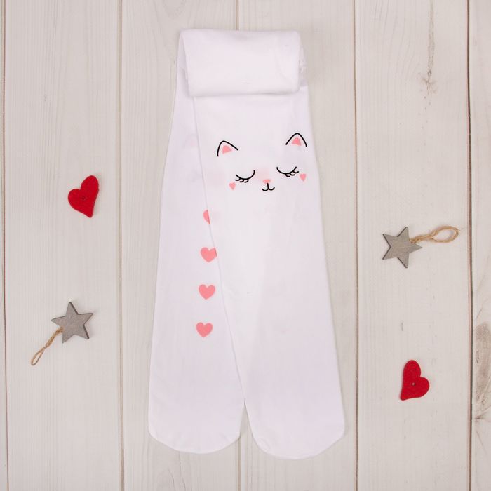 Детск. капрон. колготки "Кошечка" 4-6 л. 104 -122 см, 88% ПА, 12% эластан