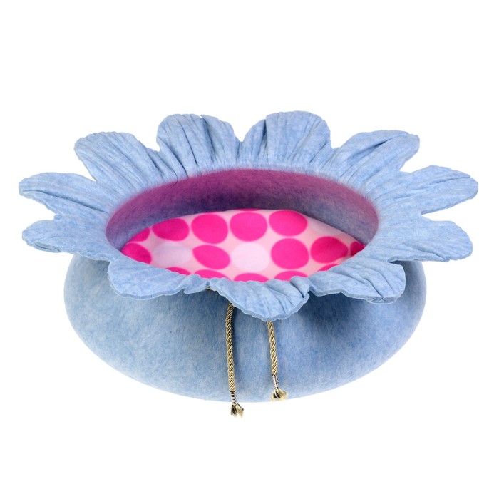 Лежанка из войлока "Цветок", 51 х 18,5 см, голубая