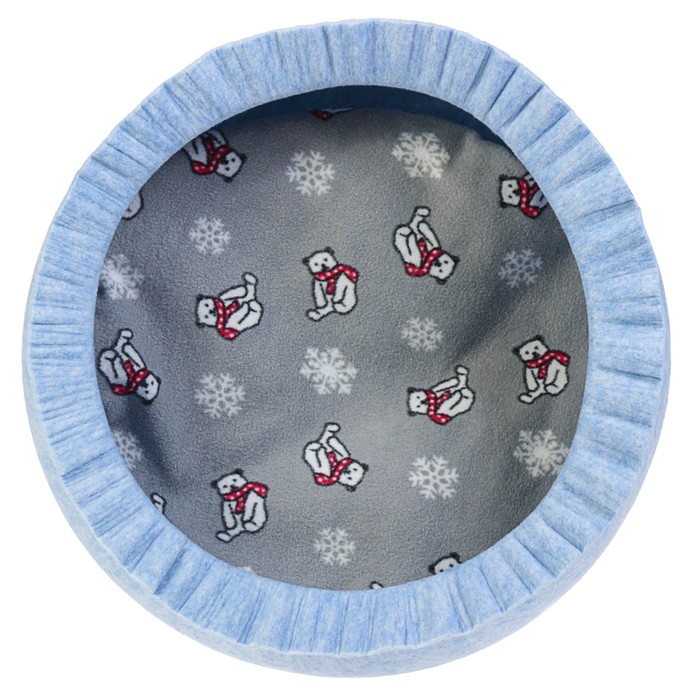 Лежанка из войлока "Лукошко", 38 х 16 см, голубая