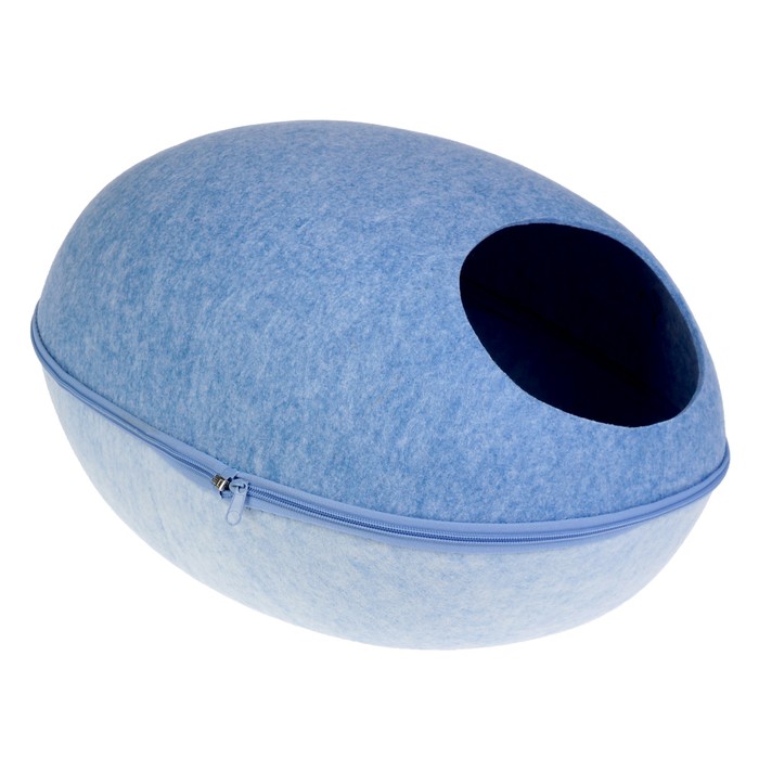 Домик из войлока "Ракушка" малый, с лапой, 46,5 х 38 х 26 см, голубой