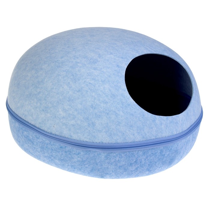 Домик из войлока "Ракушка" большой, с лапой, 48,5 х 43 х 27,5 см, голубой