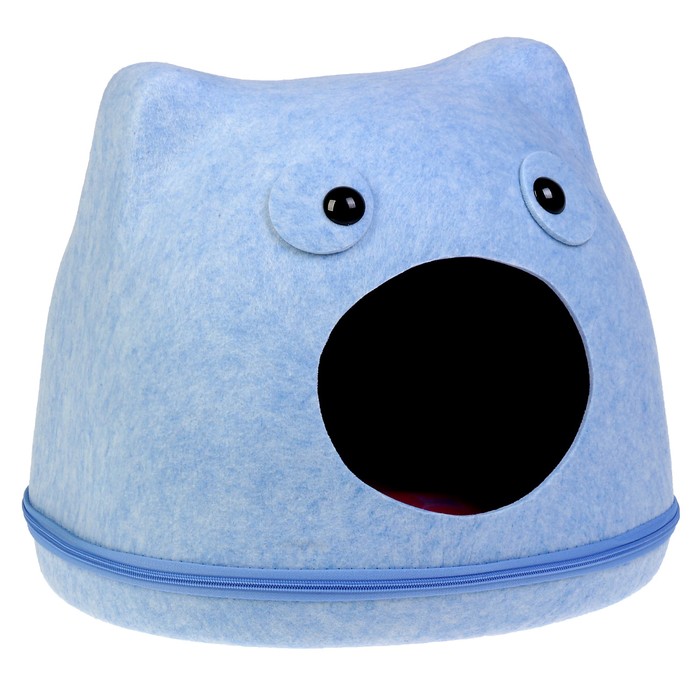 Дом из войлока "Кот", 42 х 35 х 34 см, голубой