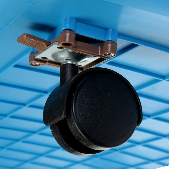 Переноска пластиковая VP-4 с комплектом колес и замком, 81 х 56 х 61 см, синяя