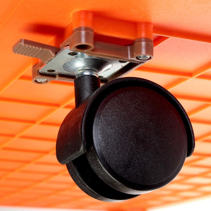 Переноска пластиковая VP-5 с комплектом колес и замком, 92 х 62 х 68 см, оранжевая