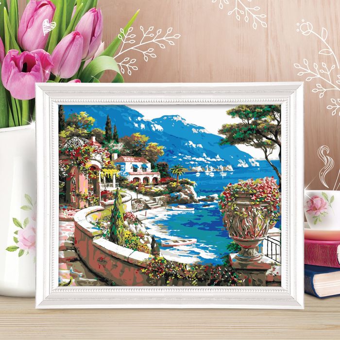 Роспись по номерам без подрамника "Набережная", 40 х 50 см