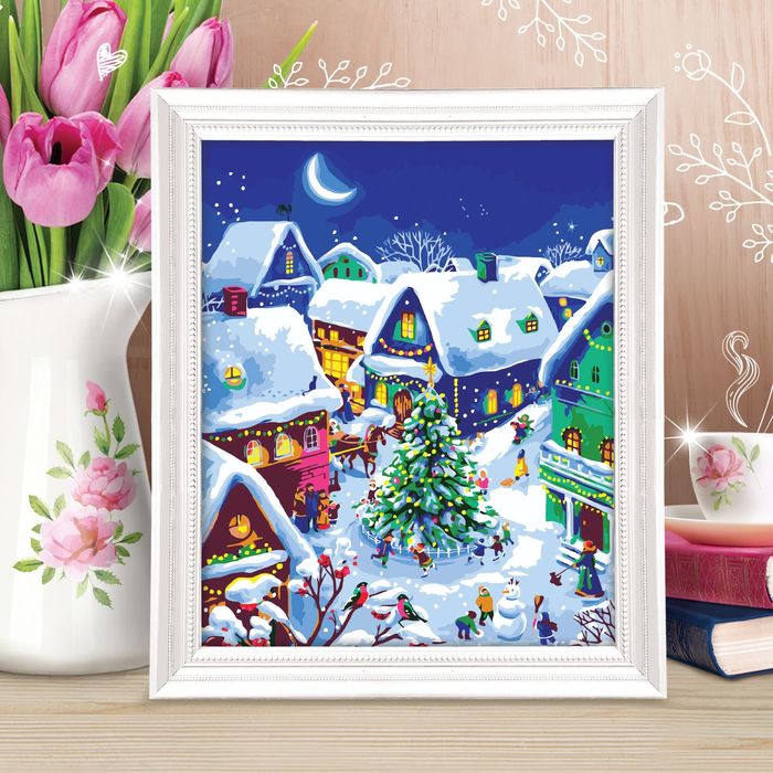 Роспись по номерам без подрамника "Новогодняя , 40 х 50 см