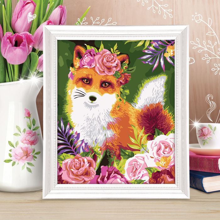 Роспись по номерам без подрамника "Лиса", 40 х 50 см