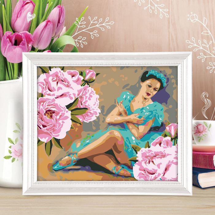 Роспись по номерам без подрамника "Балерина", 40 х 50 см