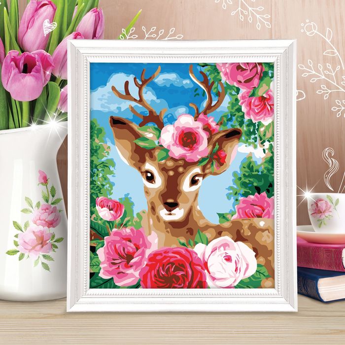 Роспись по номерам без подрамника "Олень", 40 х 50 см