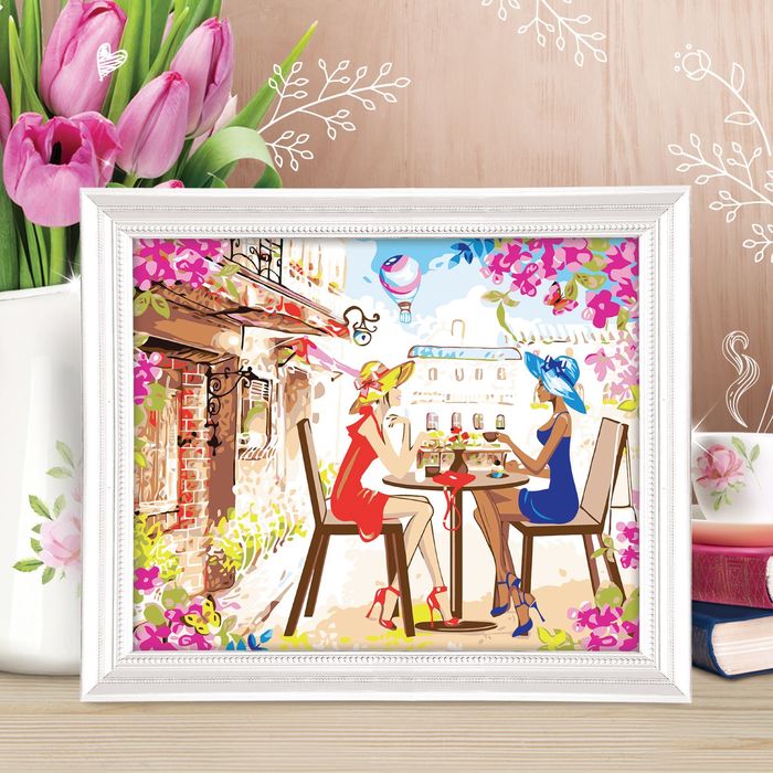 Роспись по номерам без подрамника "Подружки", 40 х 50 см