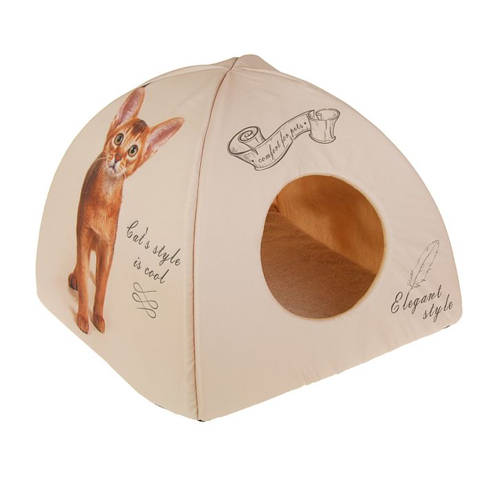 Домик- вигвам "Котенок винтаж", 40 х 40 х 39 см