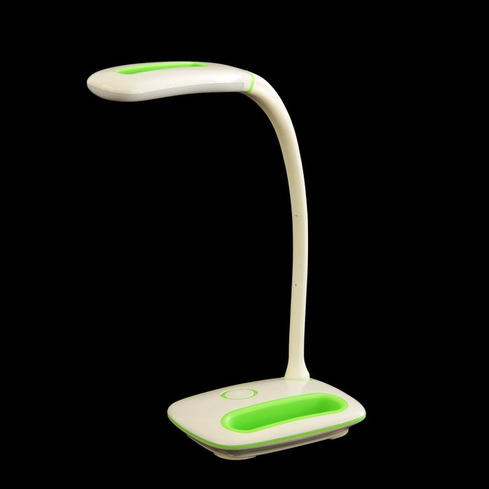 Лампа настольная "Деви" зеленый 3W LED (USB-провод, сенсорная кнопка, АКБ) 10х13х39 см