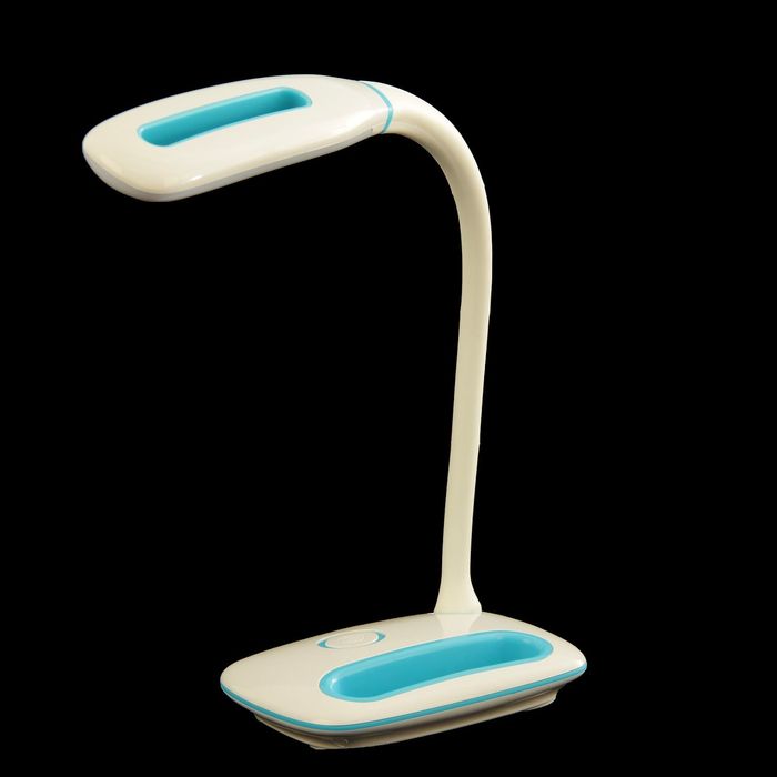 Лампа настольная "Деви" голубой 3W LED (USB-провод, сенсорная кнопка, АКБ) 10х13х39 см