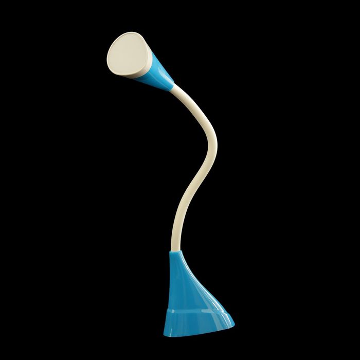 Лампа настольная "Рупор" синий 2W LED (сенс.кнопка, АКБ, USB) 8х8,5х41 см