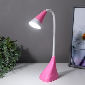 

Лампа настольная "Рупор" розовый 2W LED (сенс.кнопка, АКБ, USB) 8х8,5х41 см