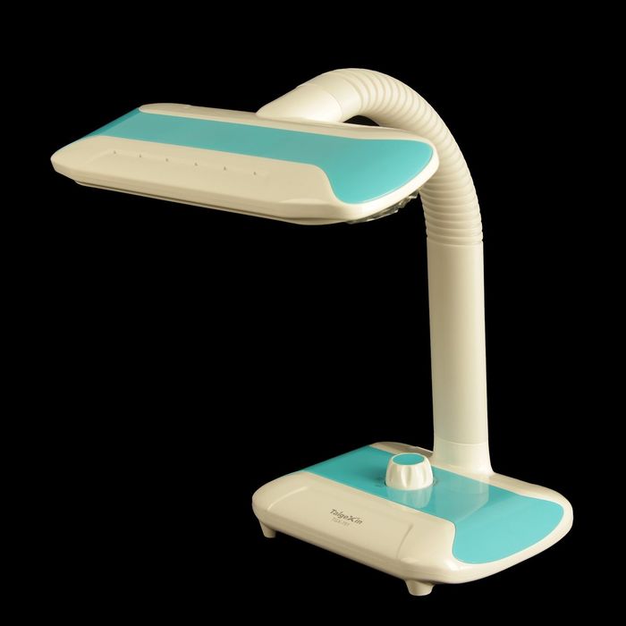 Лампа настольная 6W 60 LED "Школьник" синь (2 режима свечения 3000K/4000K) 14х26,5х45 см