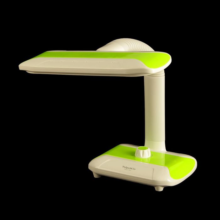 Лампа настольная 6W 60 LED "Школьник" зелень (2 режима свечения 3000K/4000K) 14х26,5х45 см