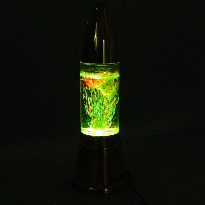 Светильник водяной "Ракета" золото 12x12x40 см