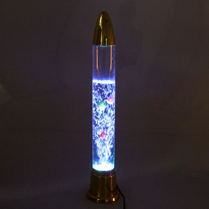 Светильник водяной "Ракета" золото 12x12x68 см