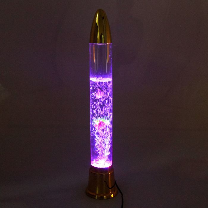 Светильник водяной "Ракета" золото 12x12x68 см