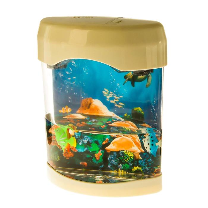 Светильник-аквариум "Морской риф", белый, 2 режима работы, 220V/3AA