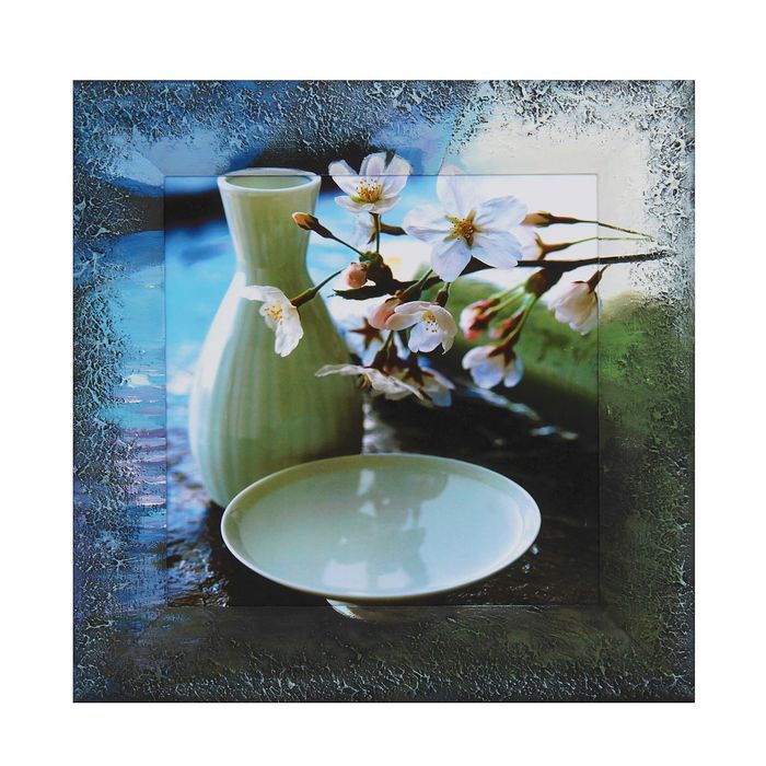 Репродукция с дорисовкой на раме "Композиция" 30*30 см