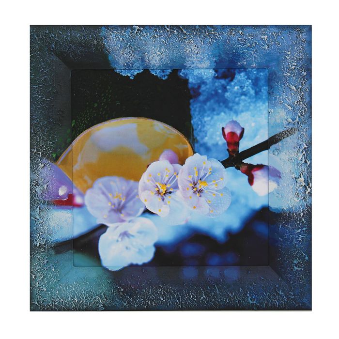 Репродукция с дорисовкой на раме "Весна" 30*30 см