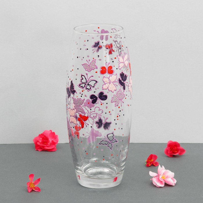 Ваза "Разноцветные бабочки"