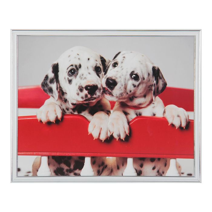 Картина "Щенячья любовь" 43*53 см рамка микс