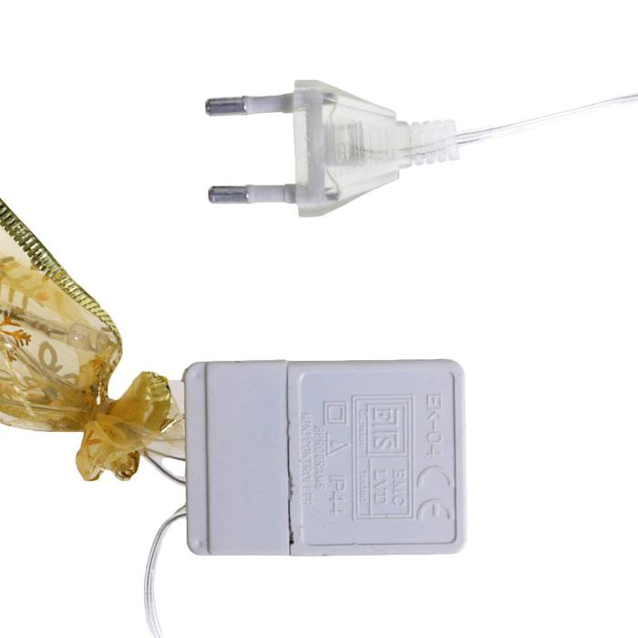 НИТЬ Лента "Снежинки золотистые" 9 м, ширина 6 см, LED-72-220V, контр. 8 р. ЖЕЛТЫЙ