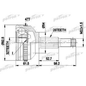 

Шрус наружный Patron PCV1438