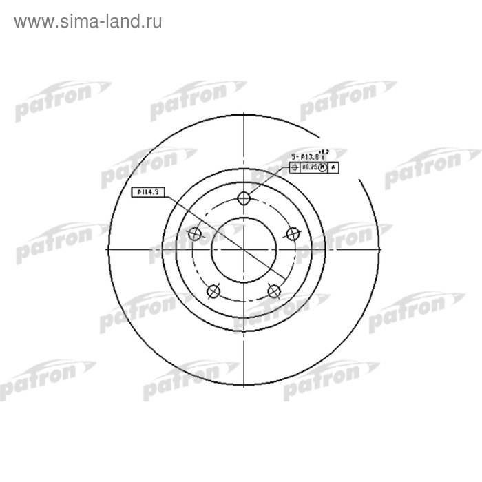 фото Диск тормозной patron pbd4385