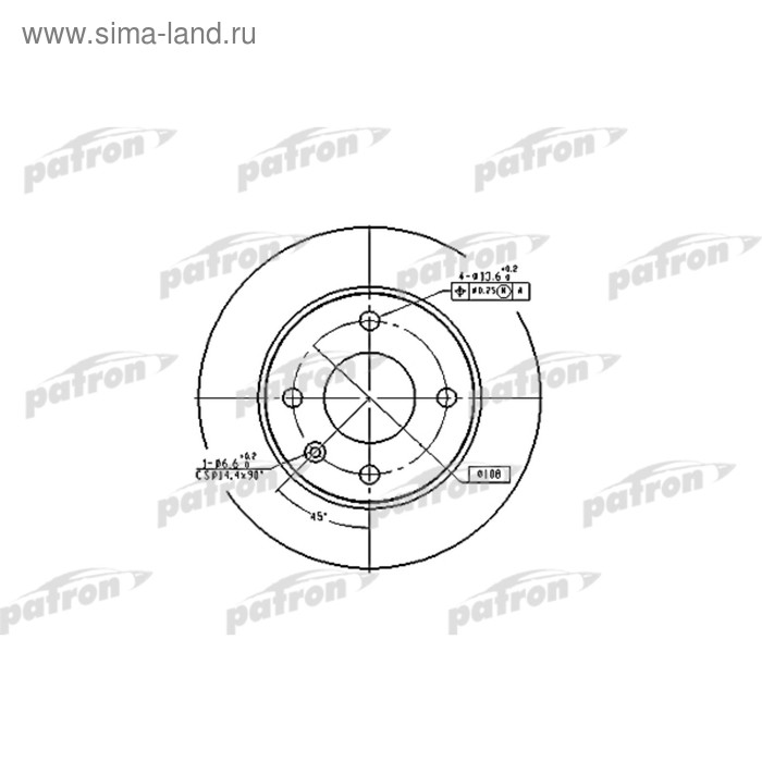 фото Диск тормозной patron pbd1650