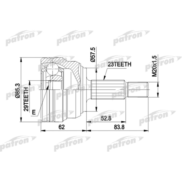 Шрус наружный Patron PCV1317