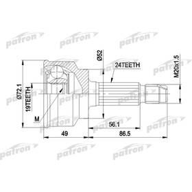 

Шрус наружный Patron PCV1171